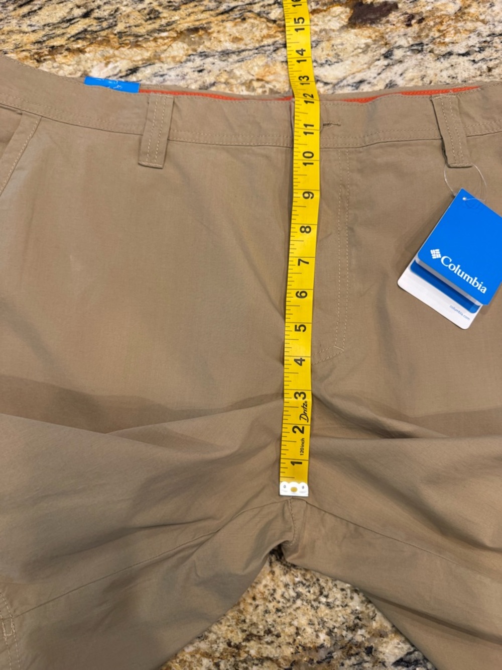 NWT Columbia Mens Modern Classic Khaki Shorts Size 38 - Picture 8 of 9